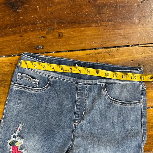 FDJ jeggings with floral appliqué size 6 - Picture 4 of 6